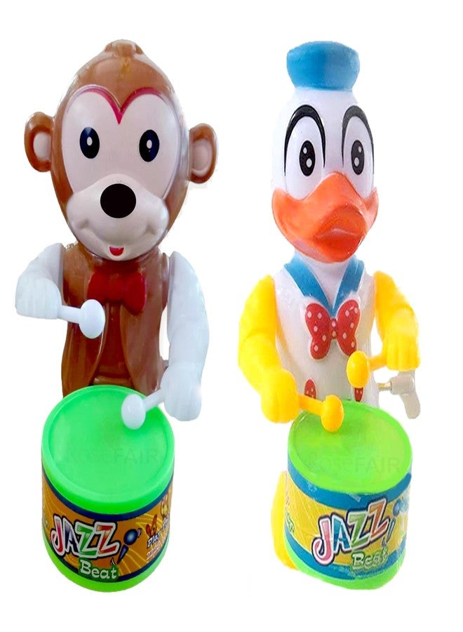ROSEFAIR Musical Drummer Dancing Sound Toy for Babies, Educational Toddler Toy with Action Drum Baby Toys for Kids (Multi Design) Pack of 2 - Image 1